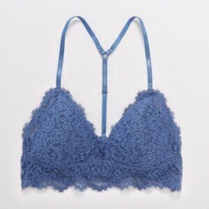 Aerie Romantic Lace Padded Triangle Bralette - Size M